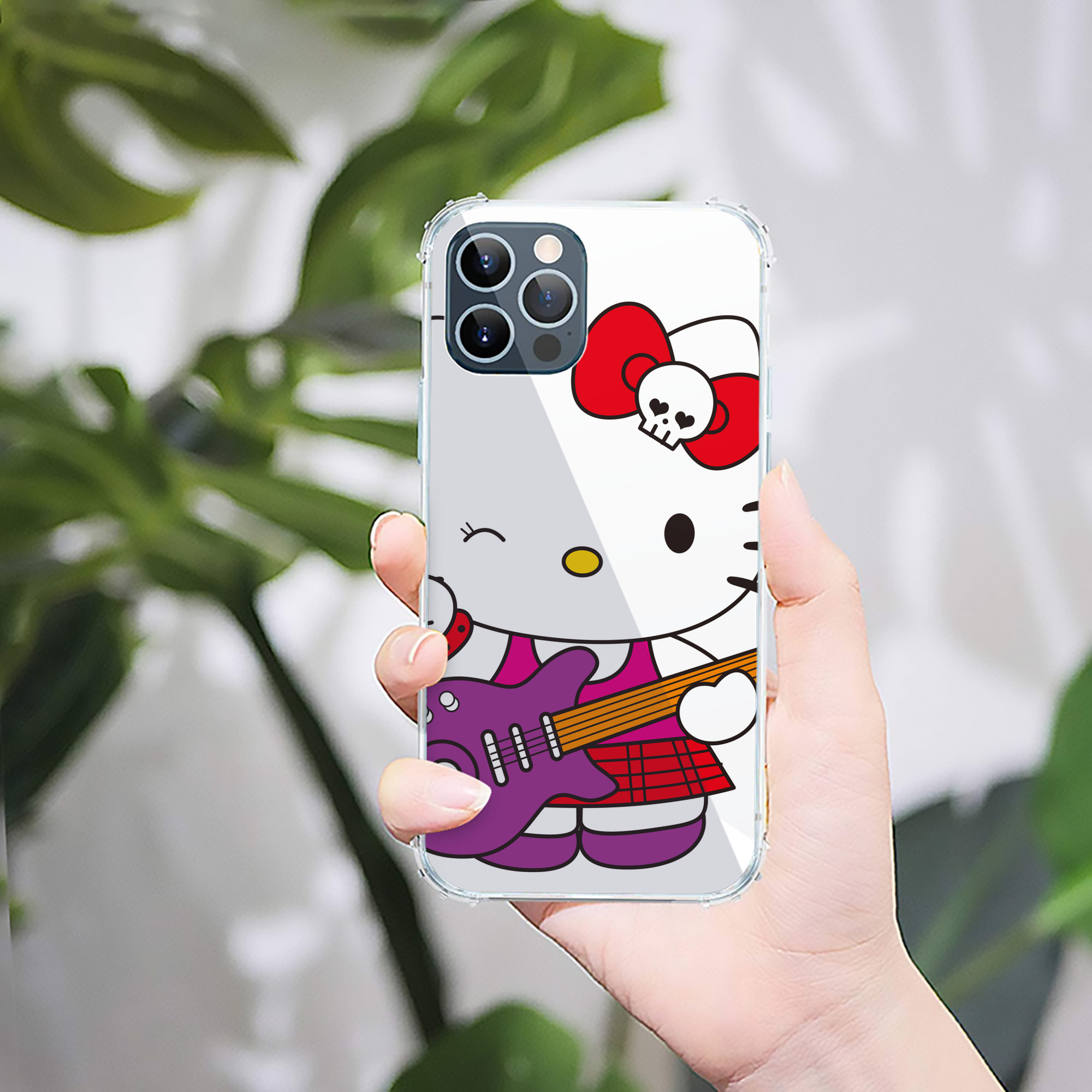 （画像用） Hello Kitty ハローキティ 【iPhone 12シリーズ対応】透明スマホケース（クリアソフトケース）